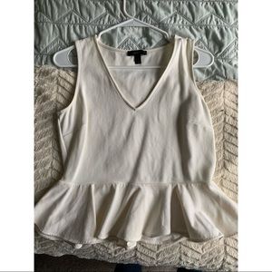 JCrew Peplum Vneck Tank